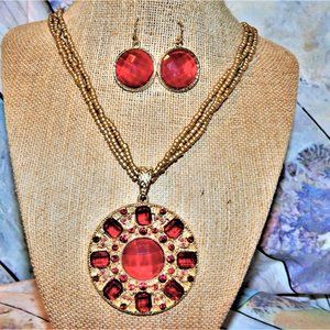 Romantic Glam Necklace & Earring Set